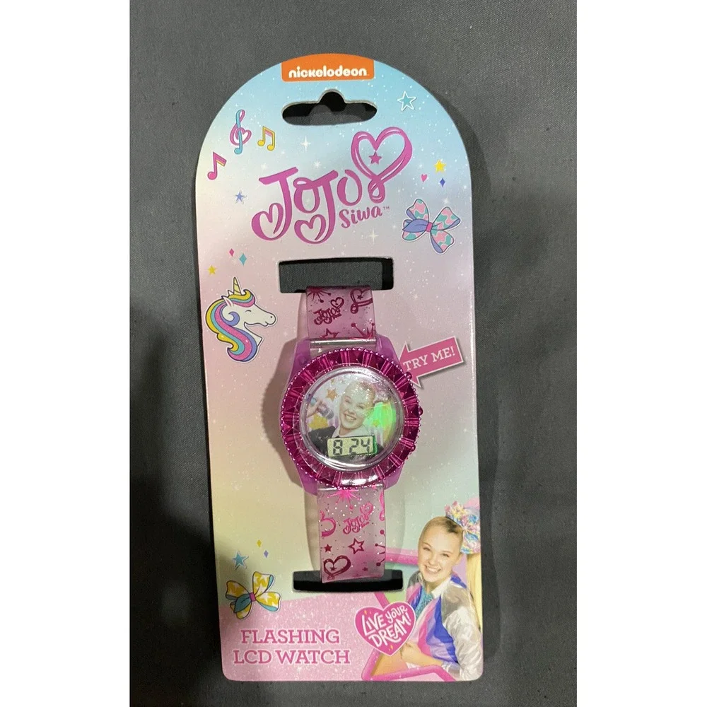 Nickelodeon Jojo Siwa Flashing LCD Watch Digital Pink fuchsia one size Girls